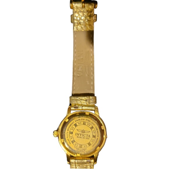 Invicta Gold Leather Watch - Picture 3 of 8